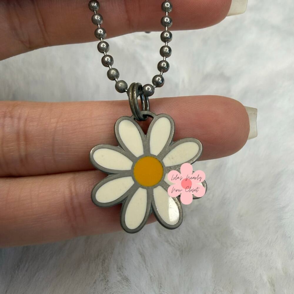 1" y2k COACH Vintage Daisy Fob Bag Charm Hang tag Hangtag